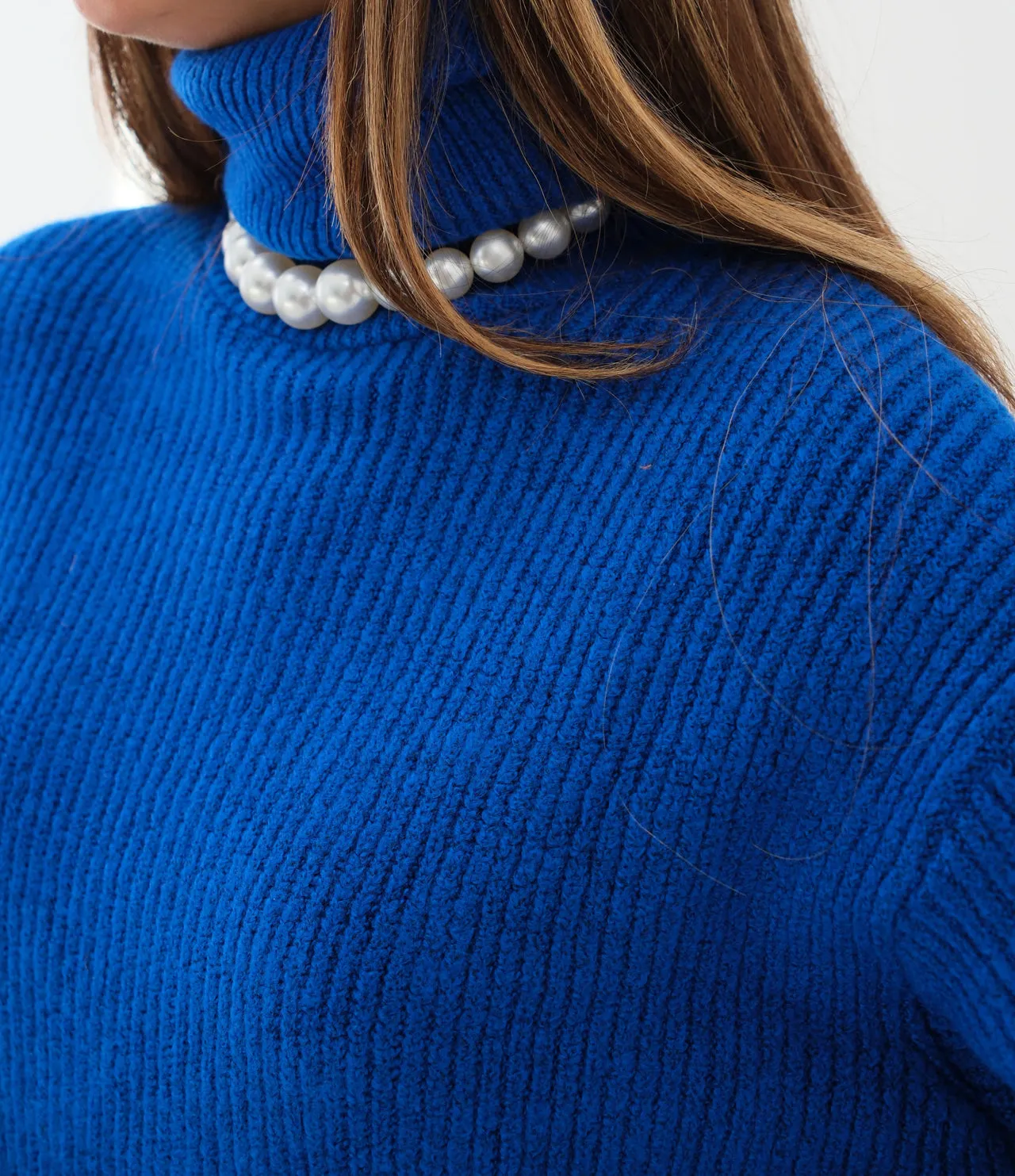 Oversize Turtleneck Knit Sweater