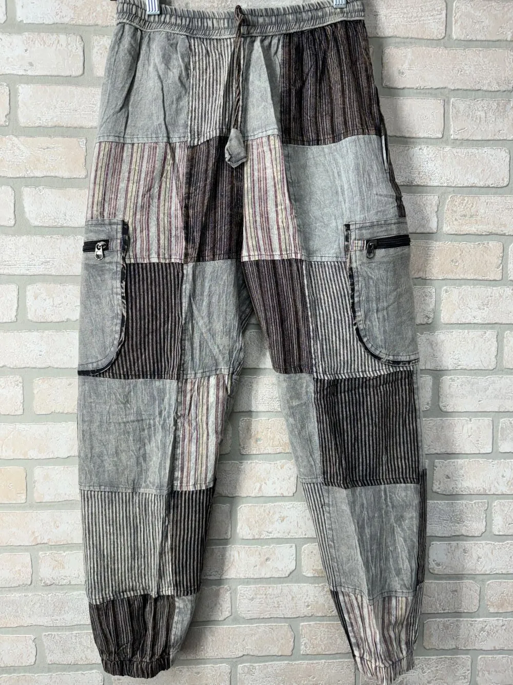 Pant - Multi Grey Patchwork Cargo Pant