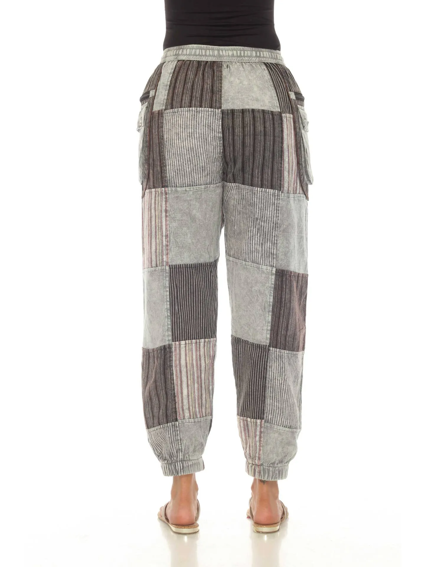 Pant - Multi Grey Patchwork Cargo Pant