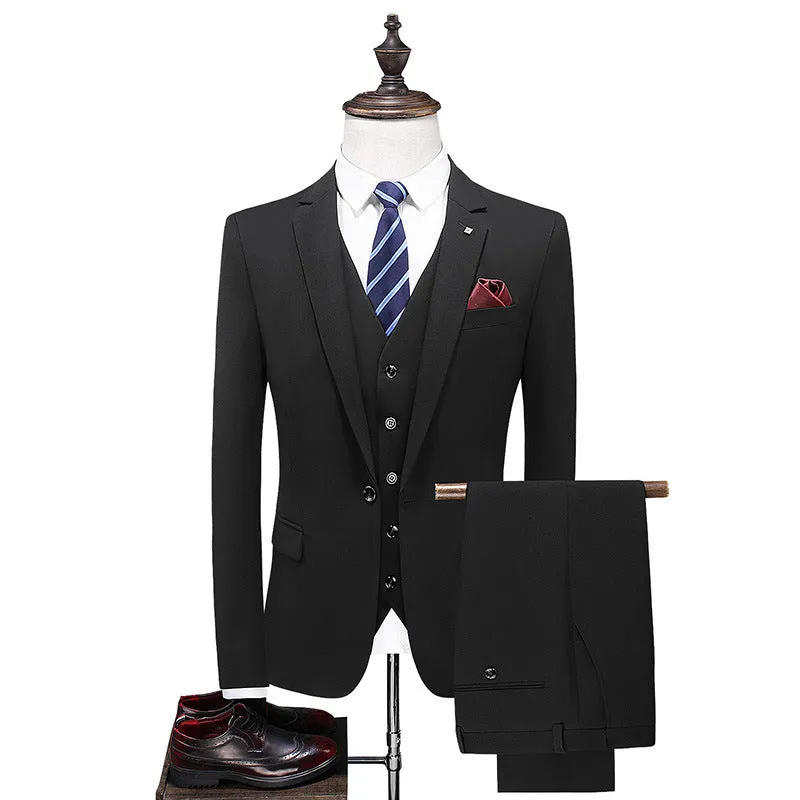 Premium Quality Men's 3 Pieces Suit Slim Fit Single Button Elegant Dress  | SJT218