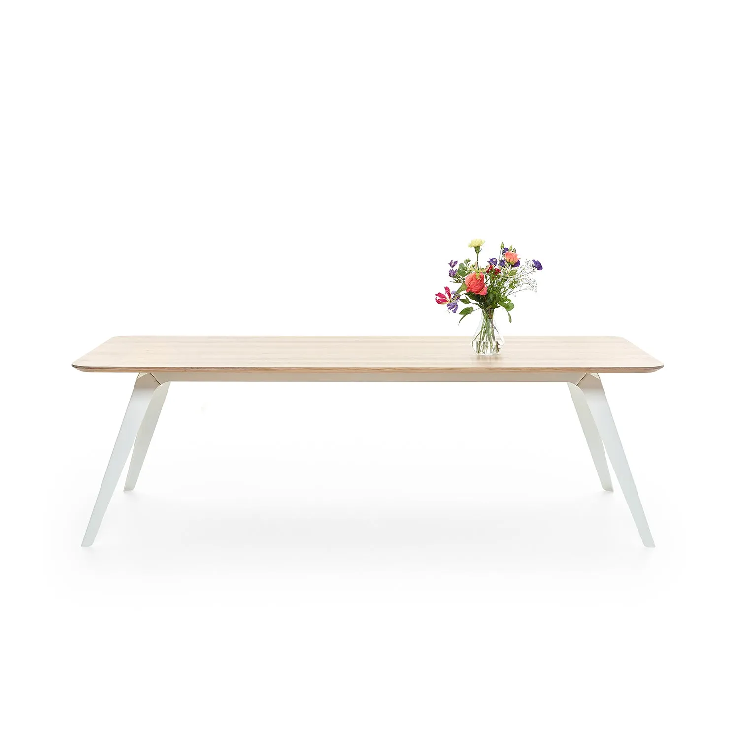 puik | fold table | solid oak   white base 200x95cm - LC