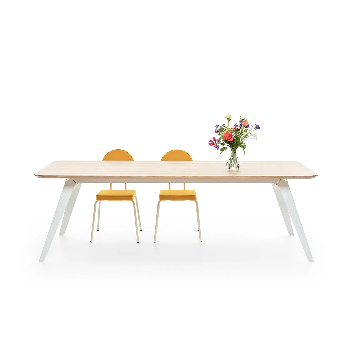 puik | fold table | solid oak   white base 200x95cm - LC