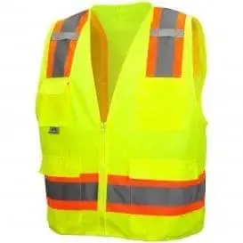 PYRAMEX - SE Surveyor's Vest - Hi Vis Lime - 2XL