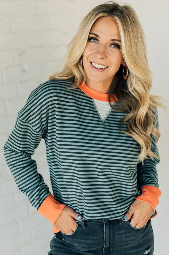 Remy Striped Contrast Pullover