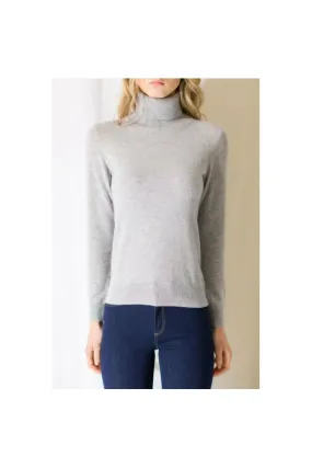 Robertson Madison 100% Cashmere Classic Turtleneck Sweater CC-204 | Lt. Grey | Clearance Final Sale