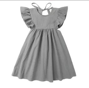 Rosie Ruffle Dress  - Sage Green