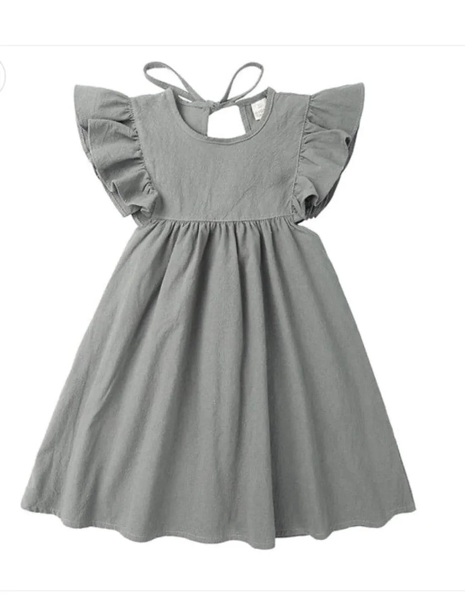 Rosie Ruffle Dress  - Sage Green