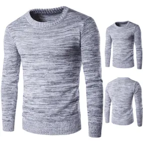 Round neck men's warm pullover sweater