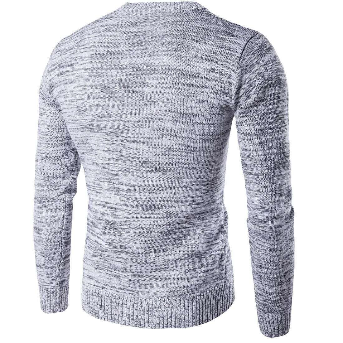 Round neck men's warm pullover sweater