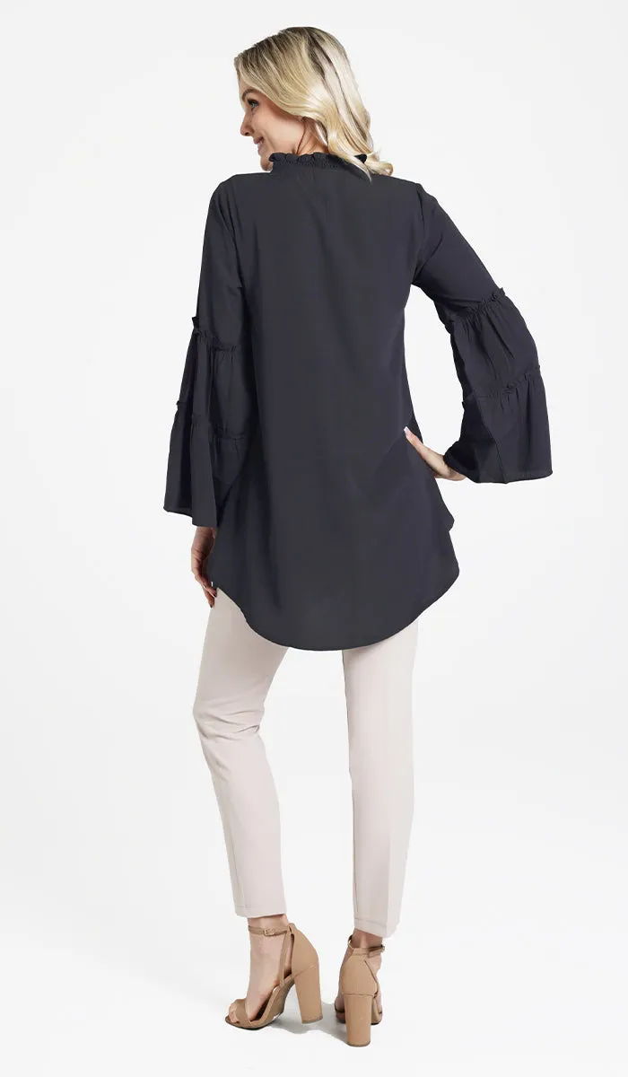 Saba Long Modest Tunic Dress - Black - PREORDER (ships in 2 weeks)