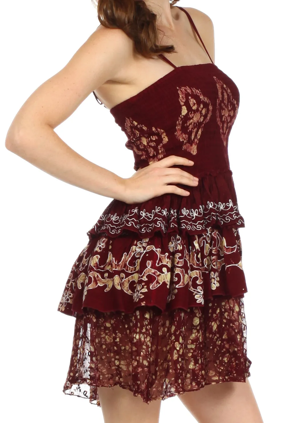 Sakkas Raji Batik Hem Tunic Short Dress