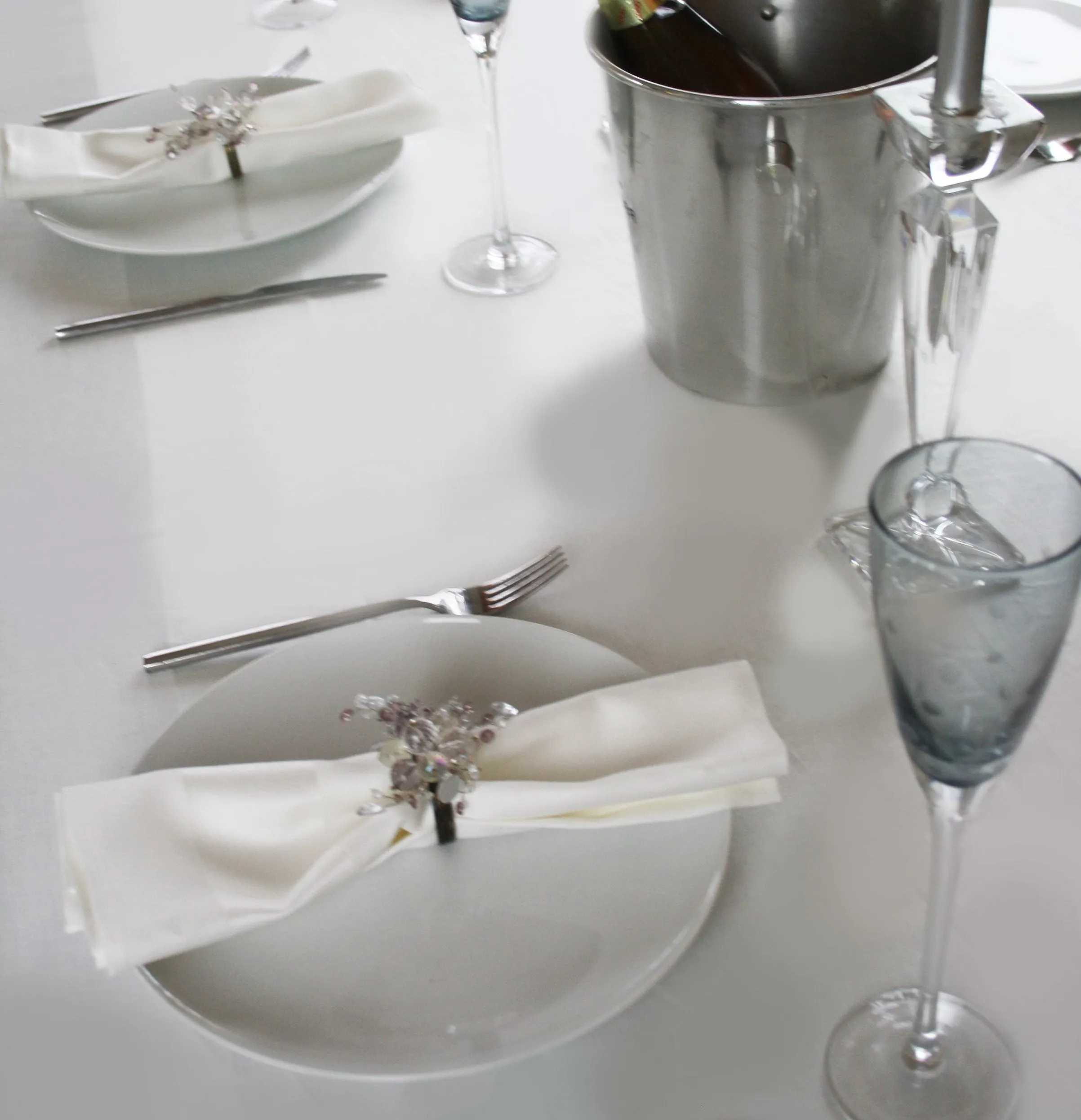 Satin Band Double Damask Irish Linen Tablecloth