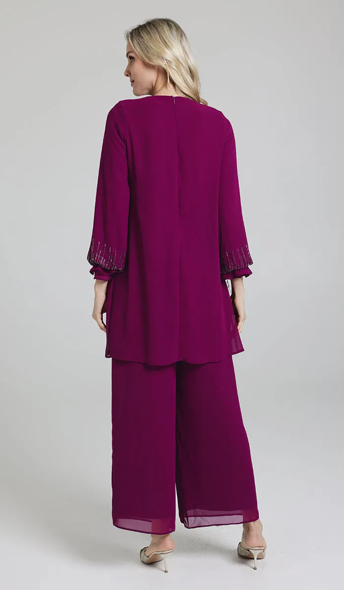 Seema Dressy Long Modest Tunic - Orchid