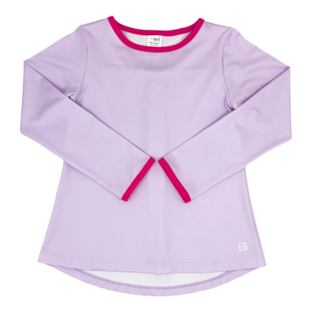 Set Athleisure Taylor T Long Sleeve Petal Purple Power Pink