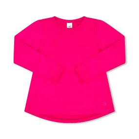 Set Athleisure Taylor T Long Sleeve Power Pink/White Ricrac 5109