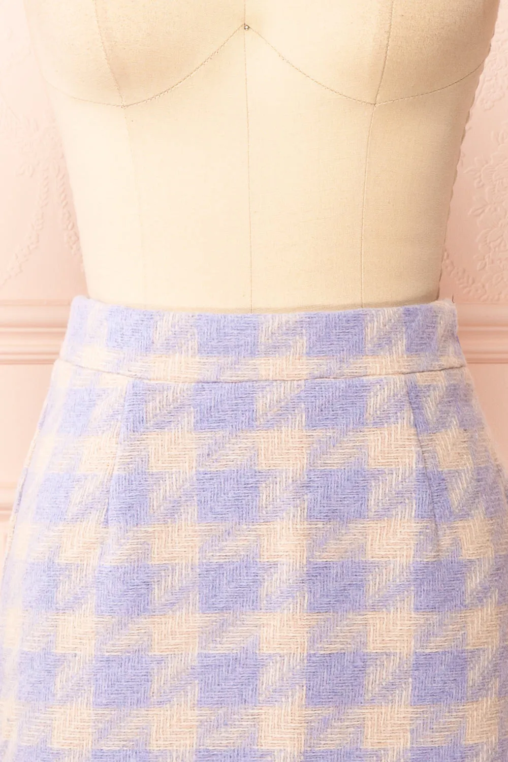 Set Lanajane Lavender | Houndstooth Cropped Blazer and Skirt