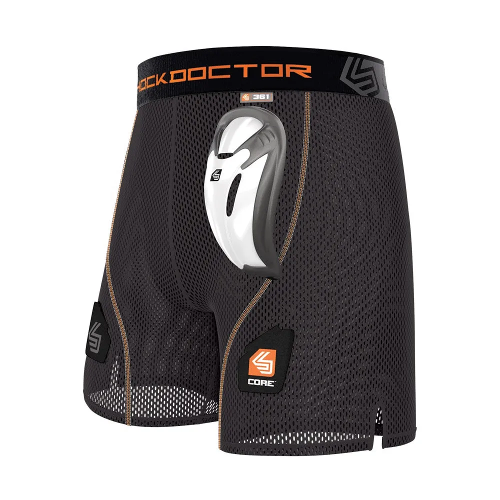 Shock Doctor Core Loose Adult Hockey Shorts with BioFlex Cup