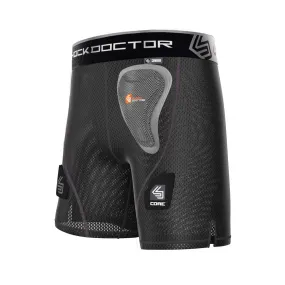 Shock Doctor Youth Girl's Core Loose Hockey Shorts with Pelvic Protector