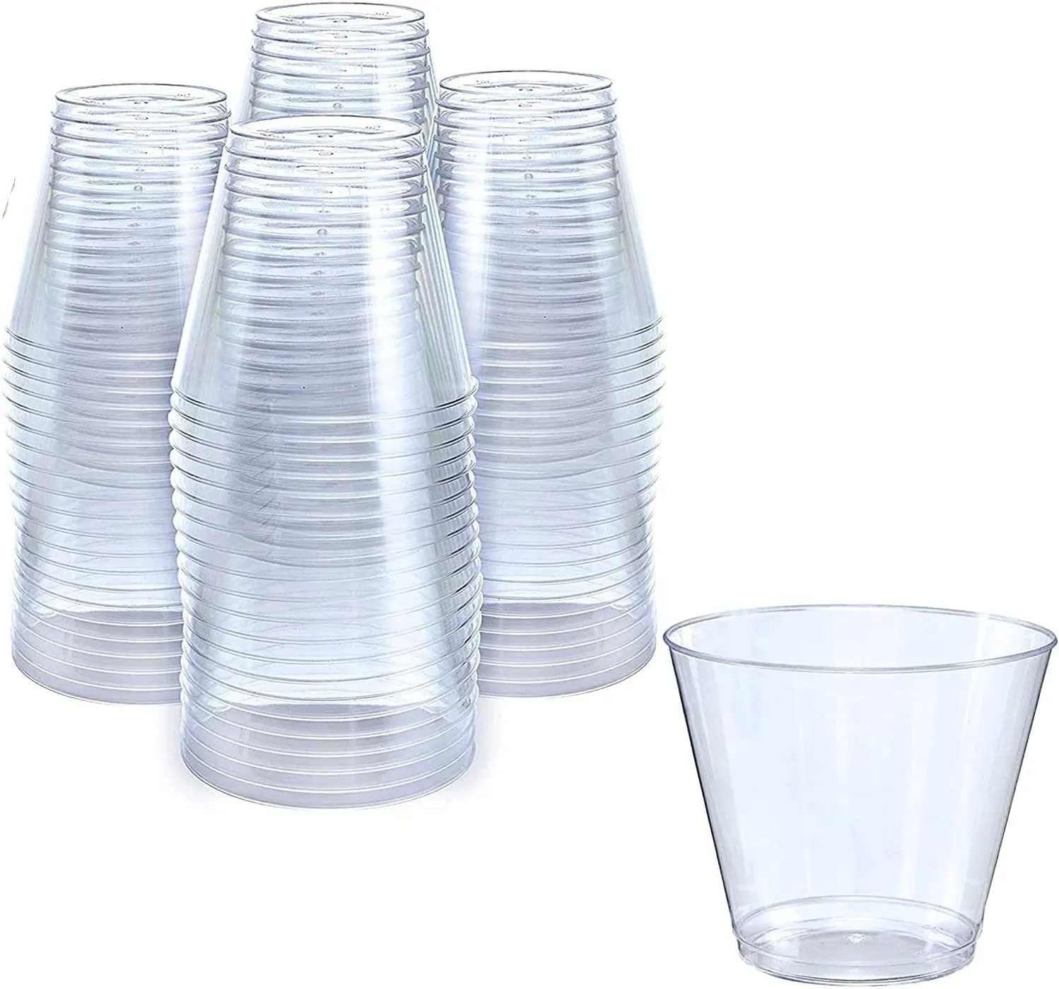 Small Clear Plastic Cup - 5 Oz Plastic Cups - 200 Pack Small Plastic Cups - Hard