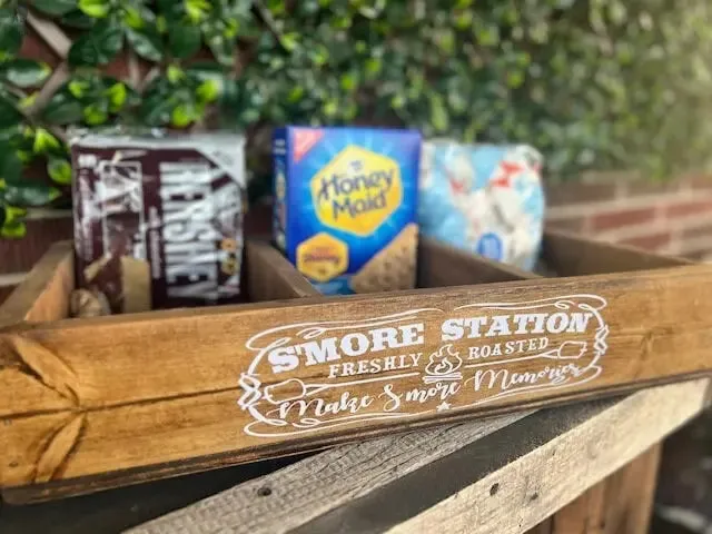 Smores station, Smores Box, Camping Station, Smores Station, Smores, Fire Pit Decor, Fire Ring, Camping, Housewarming gift, Hostess Gift,