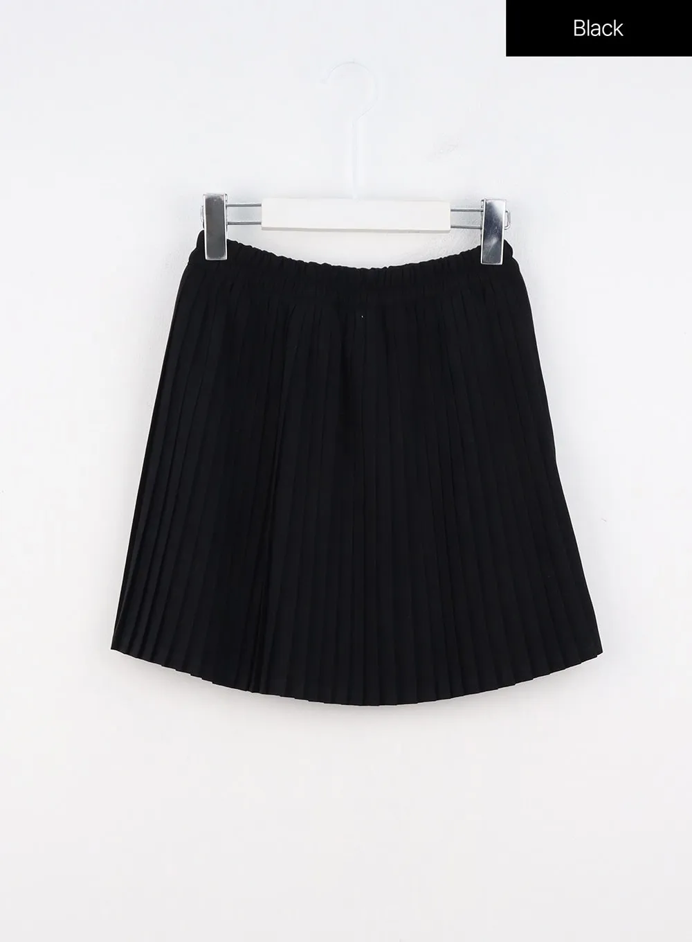 Solid Pleated Mini Skirt OO312