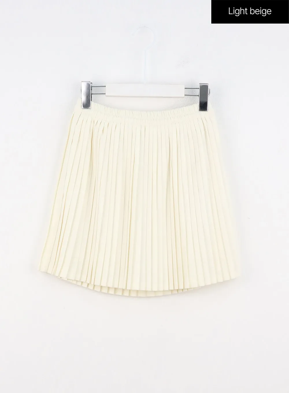 Solid Pleated Mini Skirt OO312