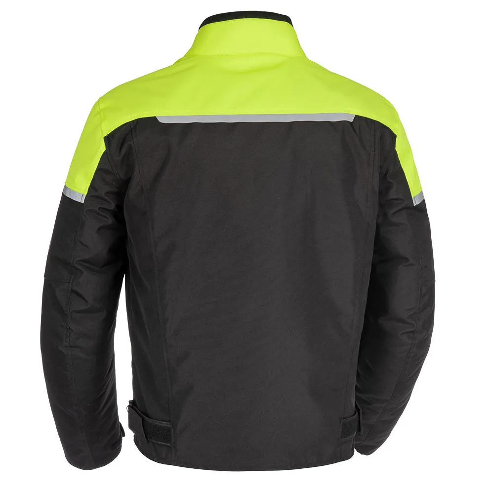 Spartan Short WP Men's Motorbike Jacket Black/Fluo