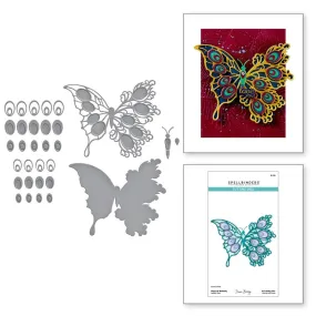 Spellbinders Etched Dies By Dawn Bibby Peacock Butterfly