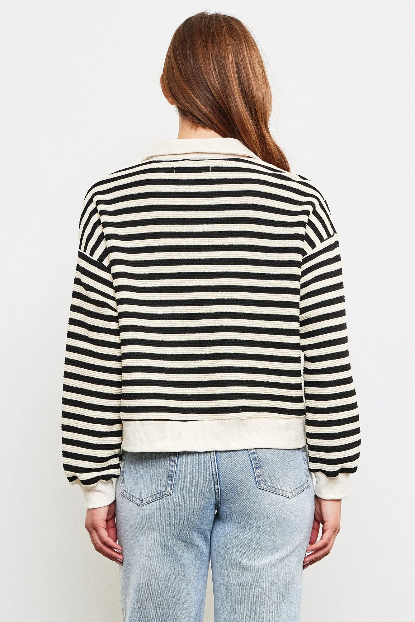 Striped Pullover with Collar