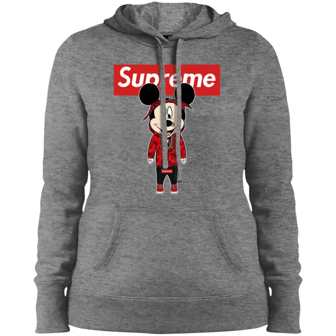 Supreme Mickey Style Fashion T-shirt Women Hooded Sweatshirt