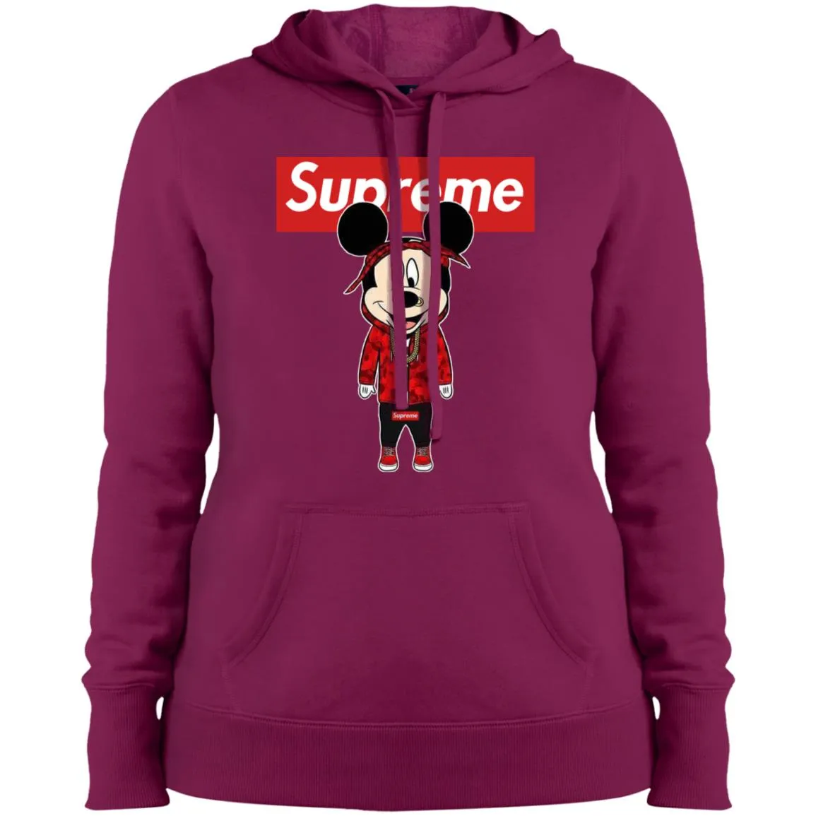 Supreme Mickey Style Fashion T-shirt Women Hooded Sweatshirt