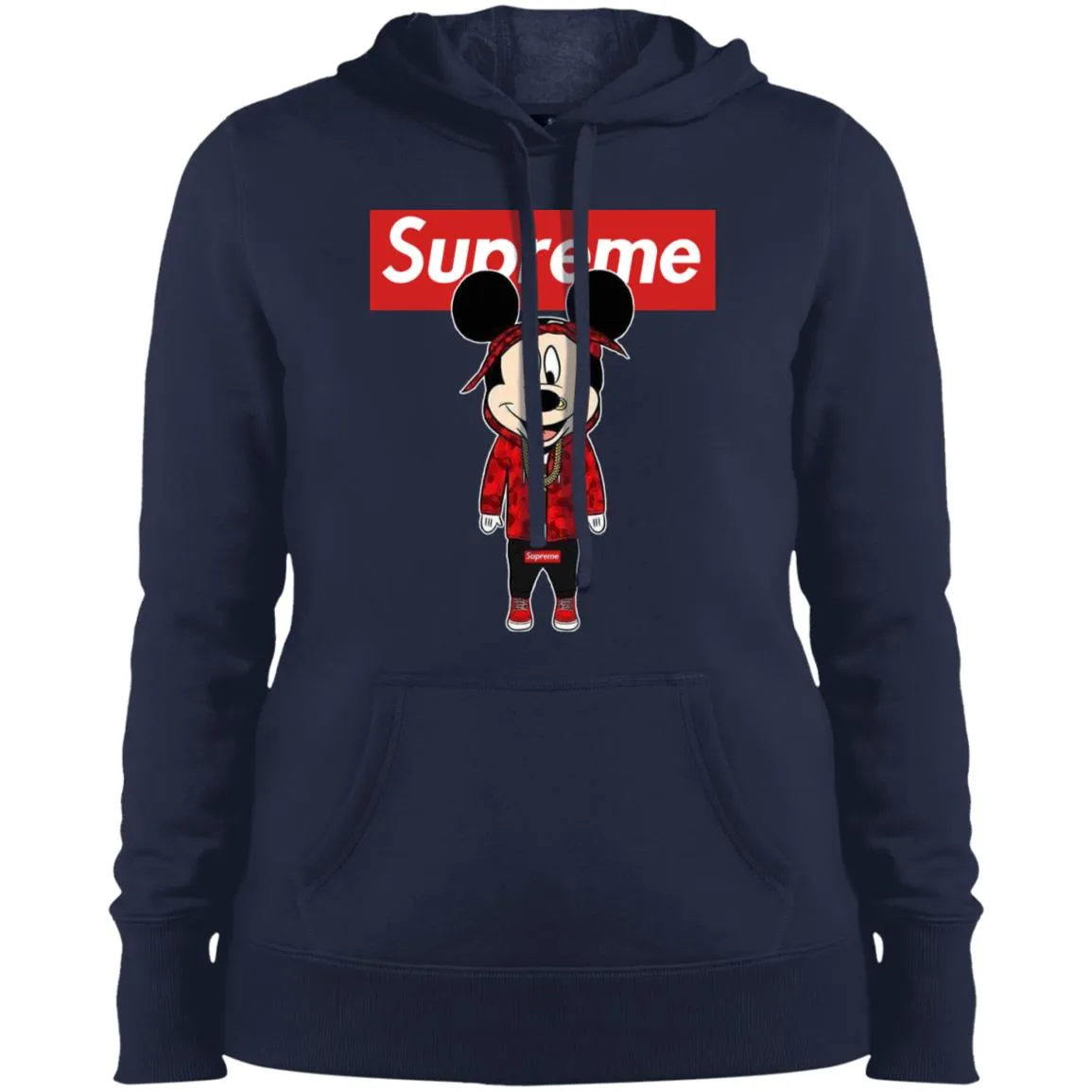 Supreme Mickey Style Fashion T-shirt Women Hooded Sweatshirt