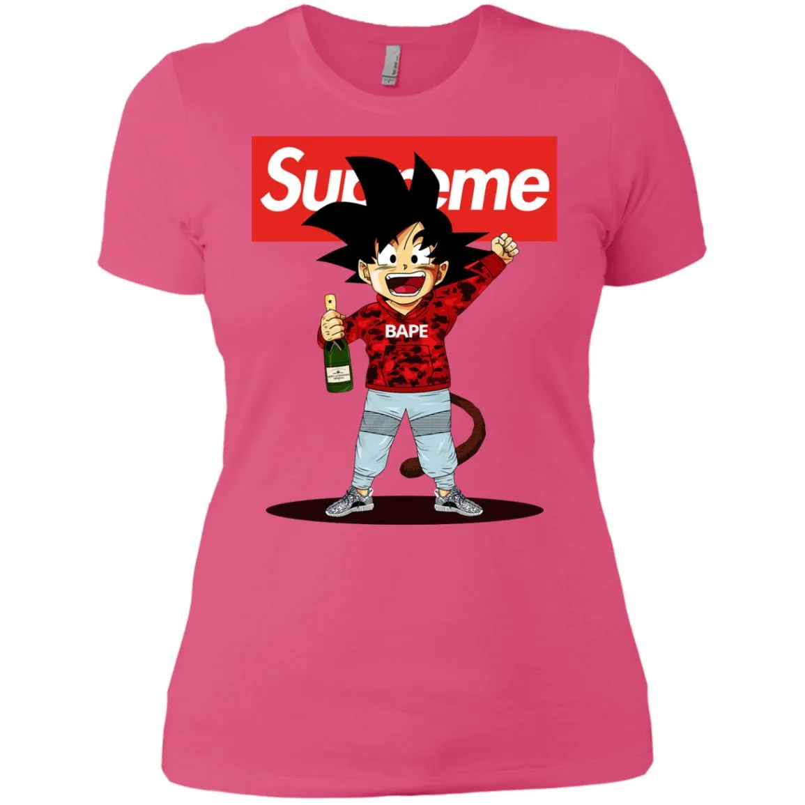 Supreme Songoku T-shirt Women Cotton T-Shirt