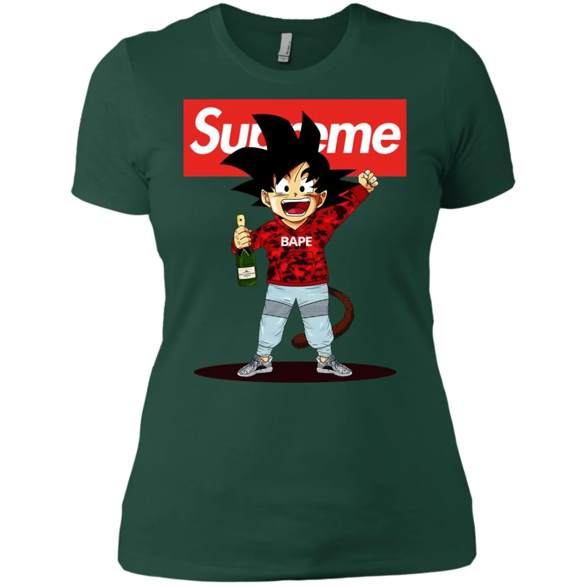 Supreme Songoku T-shirt Women Cotton T-Shirt