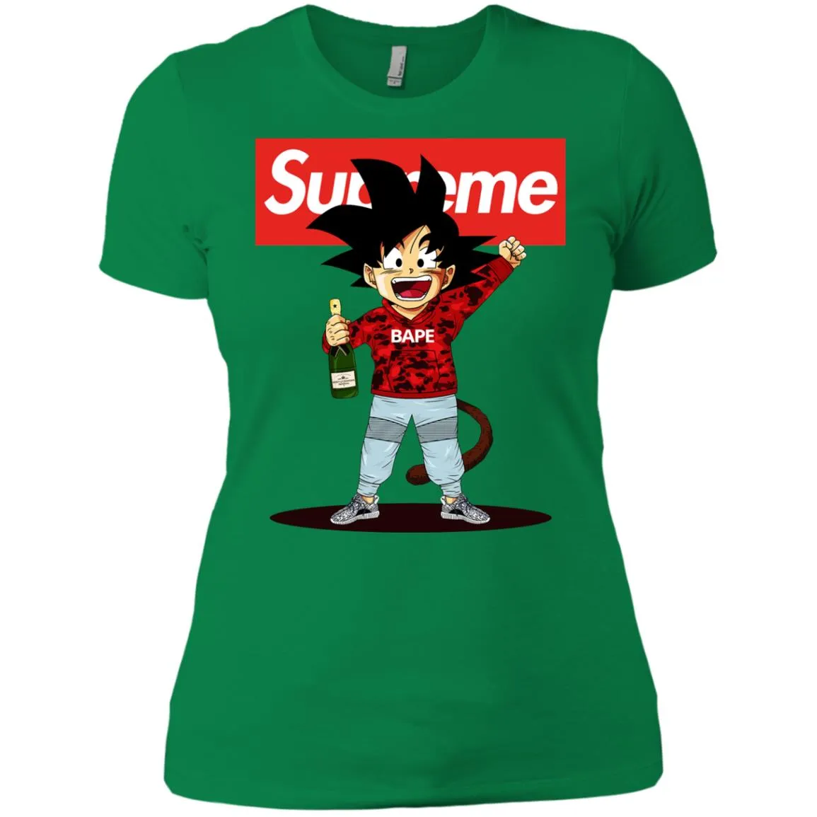 Supreme Songoku T-shirt Women Cotton T-Shirt