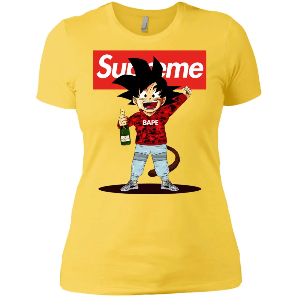 Supreme Songoku T-shirt Women Cotton T-Shirt