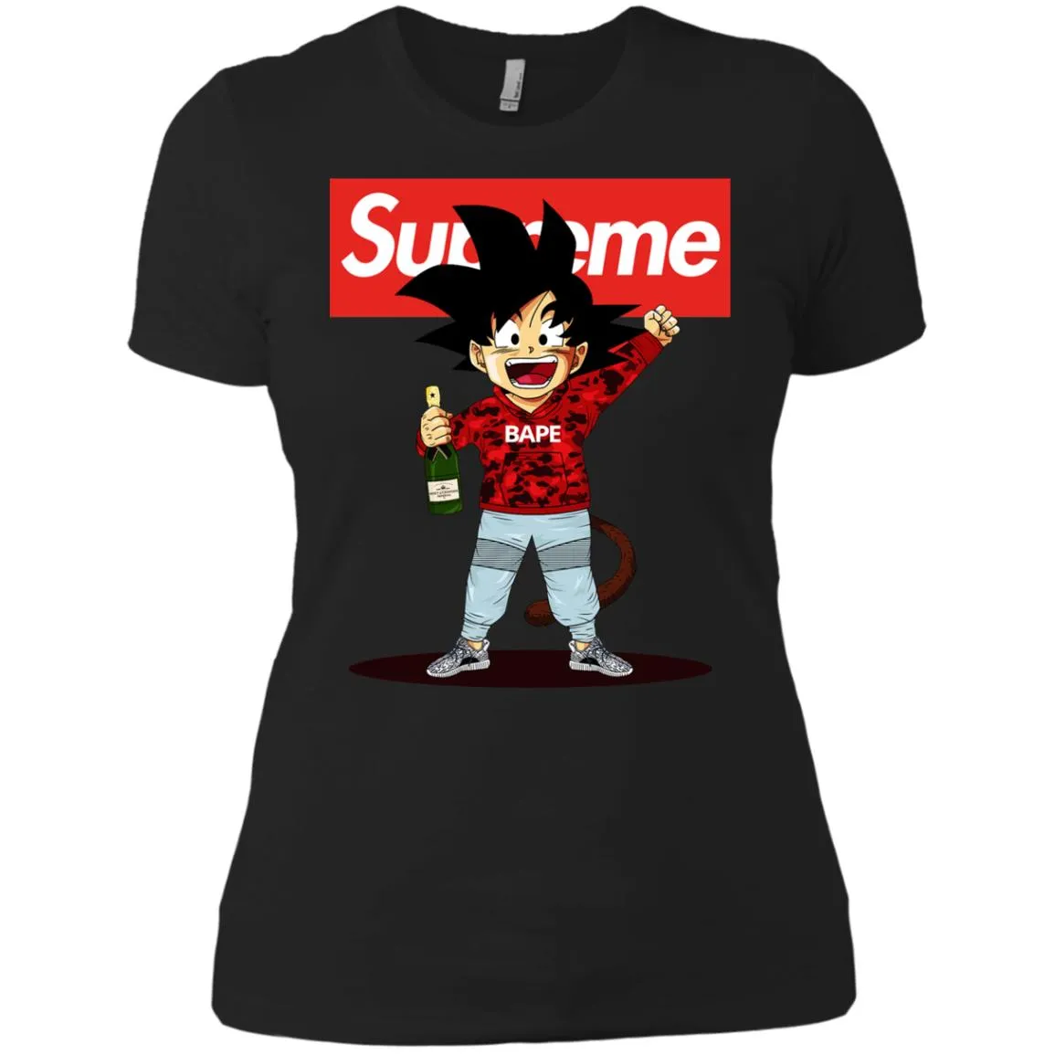 Supreme Songoku T-shirt Women Cotton T-Shirt