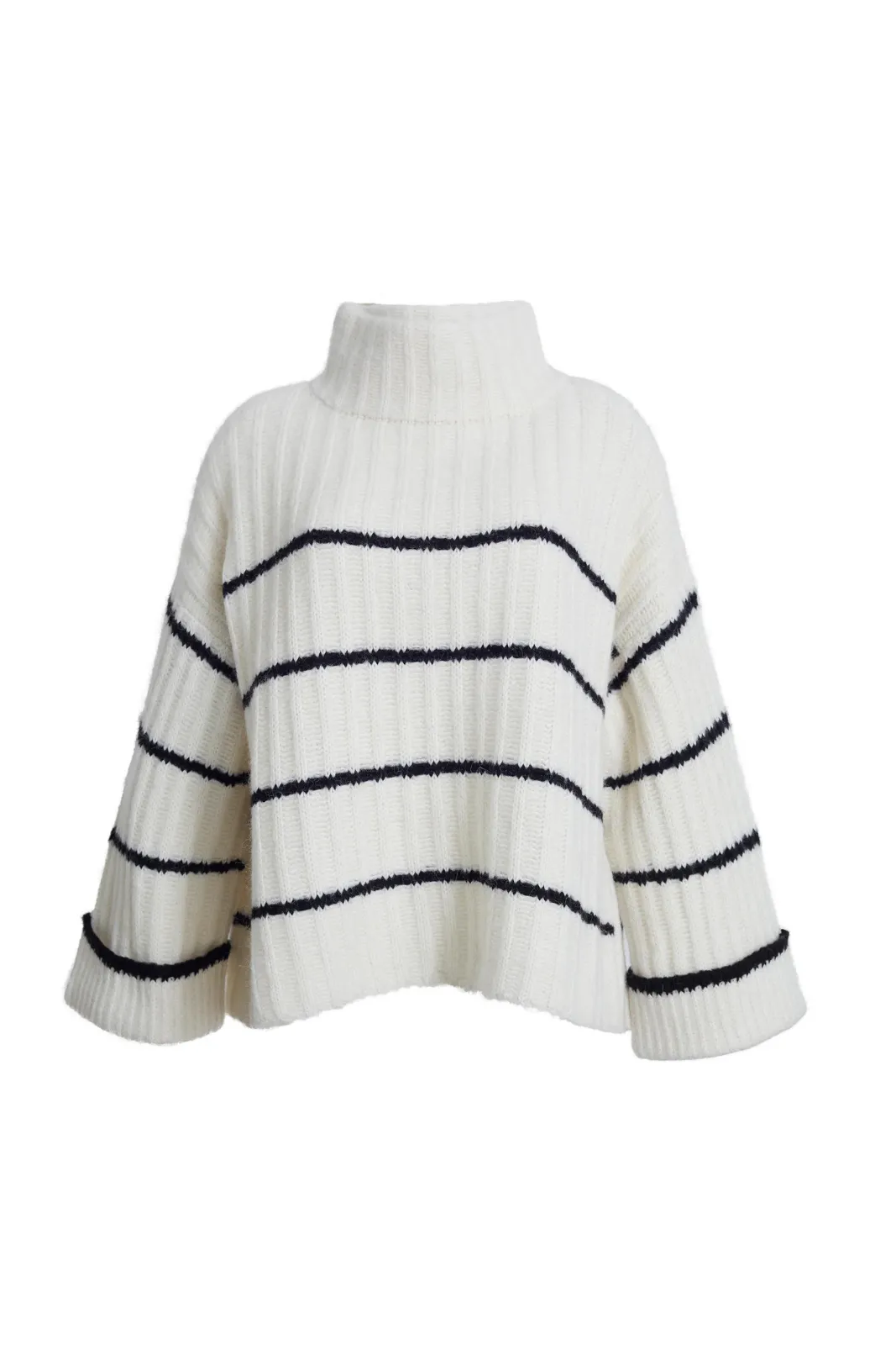 Talia Stripe Sweater Ivory/Black Stripe