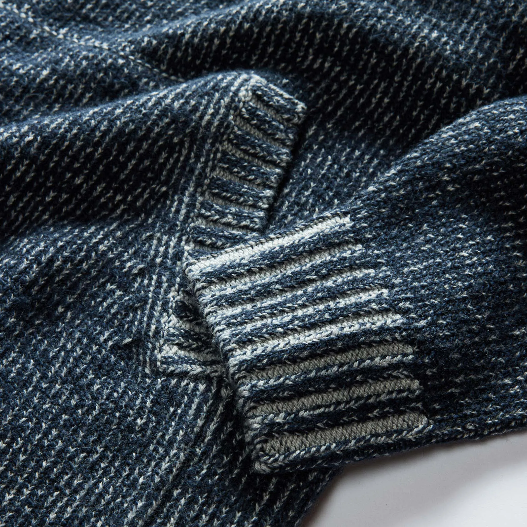 The Headland Pullover Sweater in Marled Navy