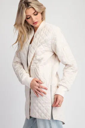 The Textured Zip Up Tunic Jacket