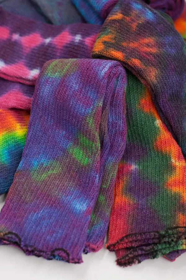 Tie Dye Shorty Scrunchable Warmers