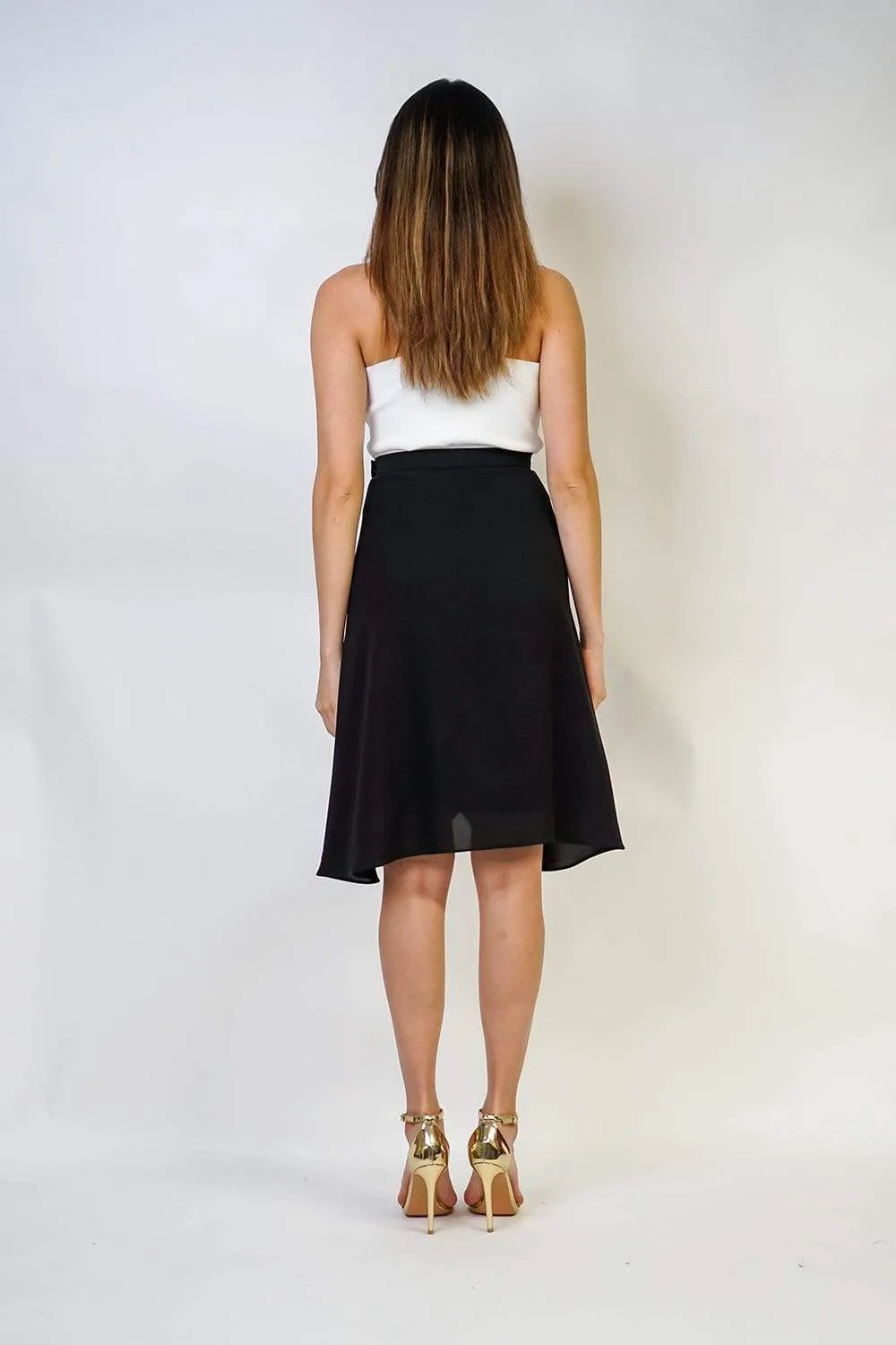 Trixie Knee Skirt Black