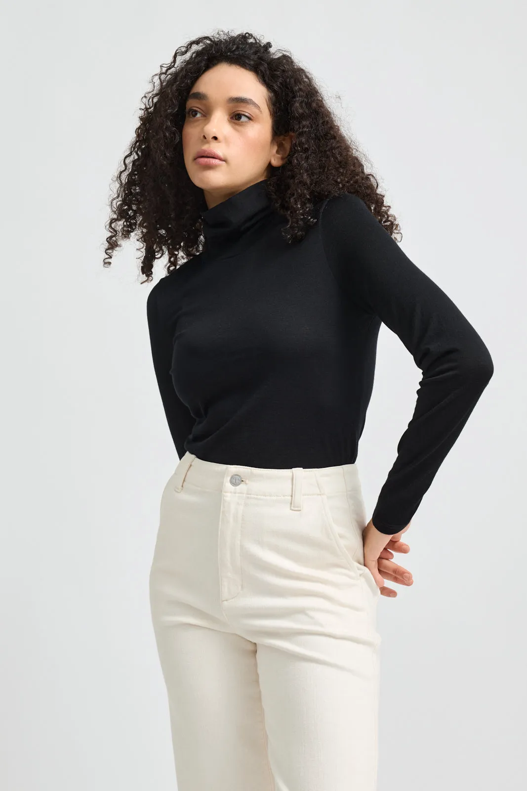 TURTLE NECK MERINO TEE