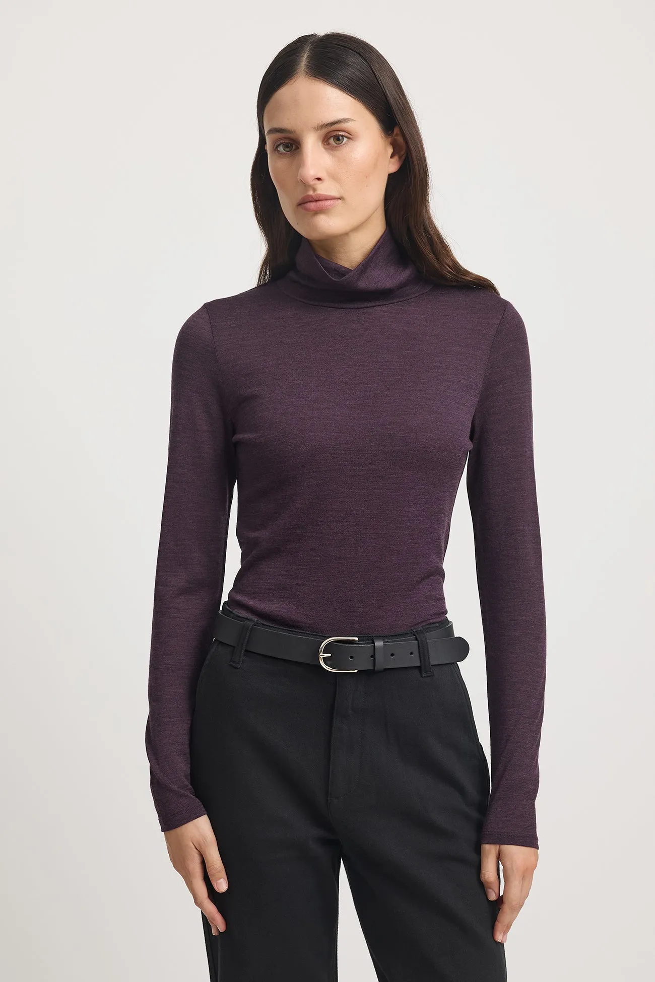 TURTLE NECK MERINO TEE