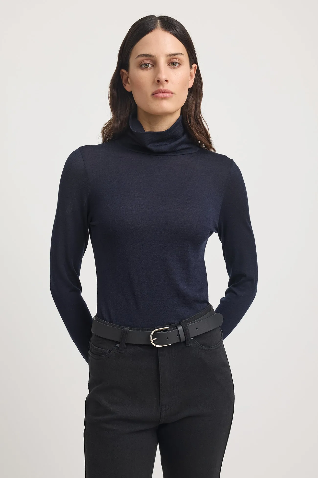 TURTLE NECK MERINO TEE