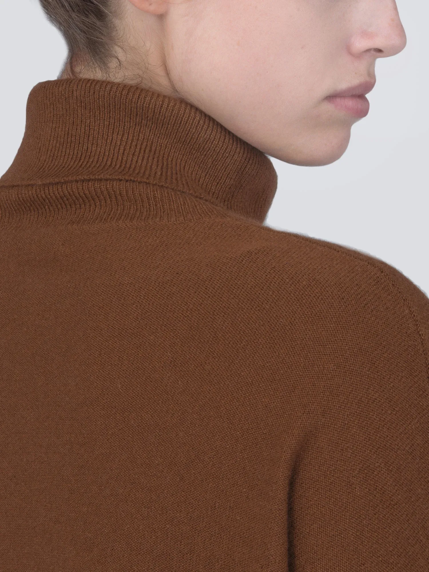 Turtleneck Loosefit Tunic_Deep Camel