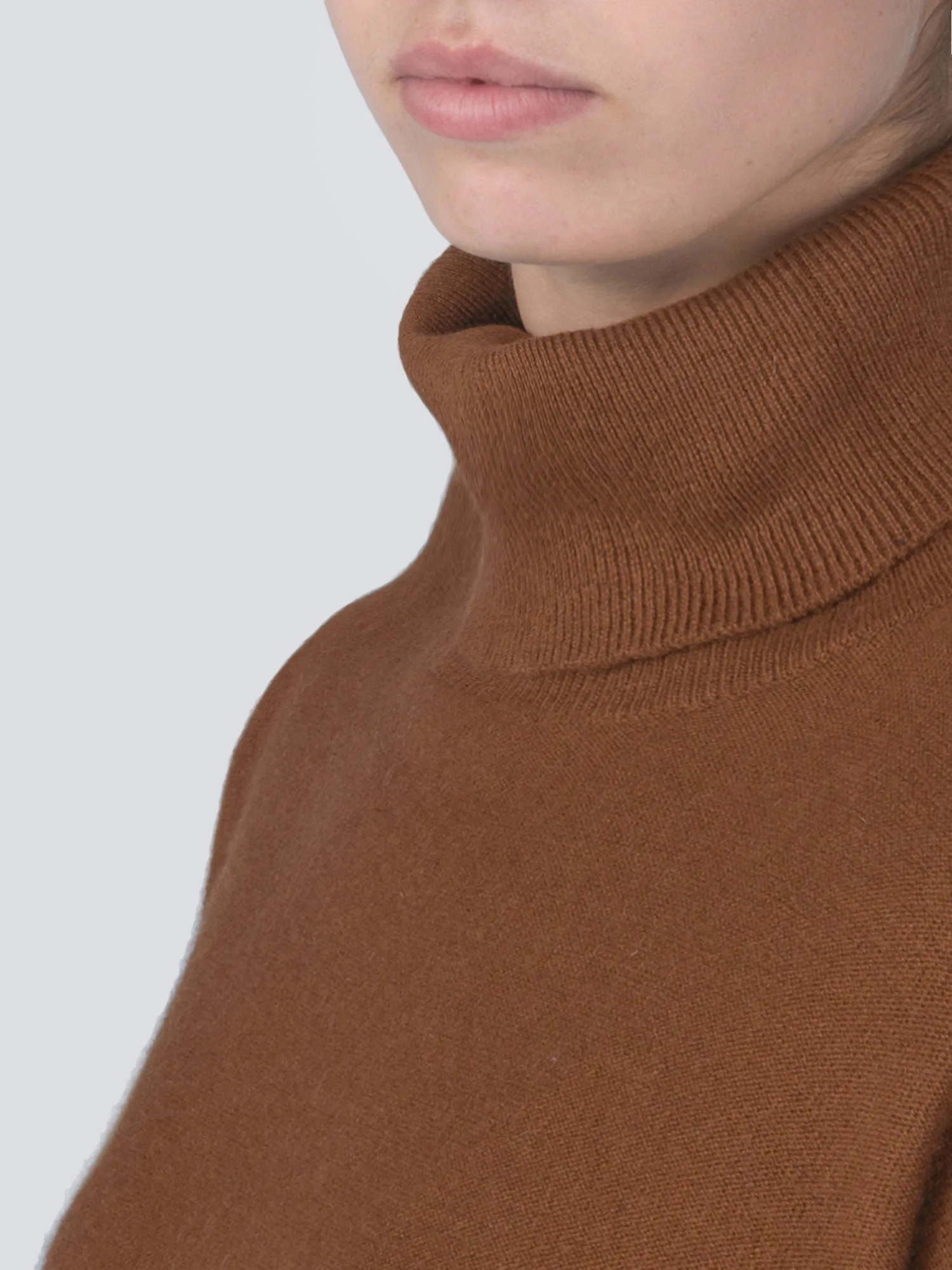 Turtleneck Loosefit Tunic_Deep Camel