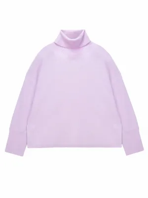 Turtleneck Loosefit Tunic_Lavender