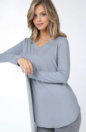 V Neck & crewneck Tunic Top