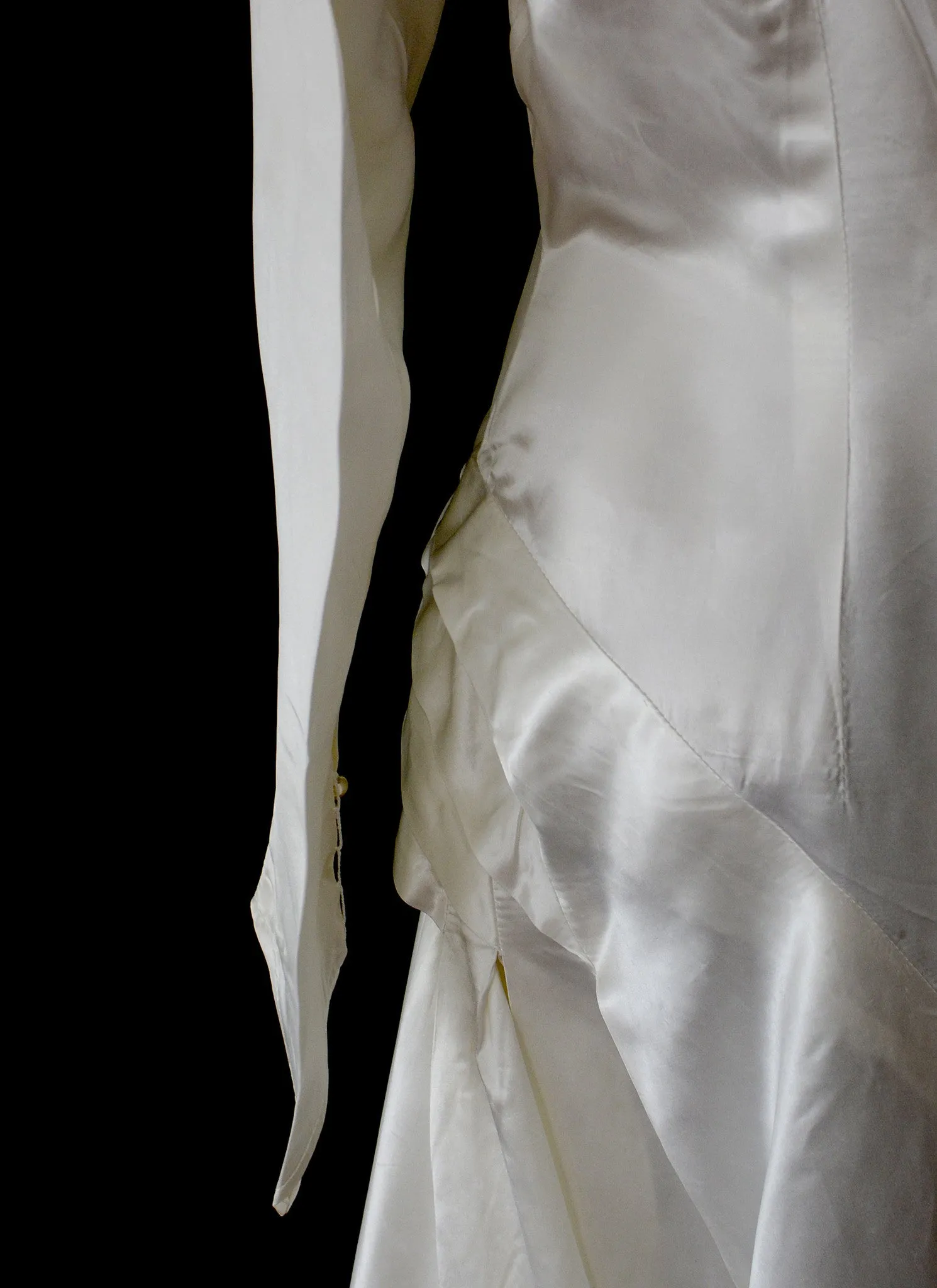 Vintage 1940s Satin Wedding Gown